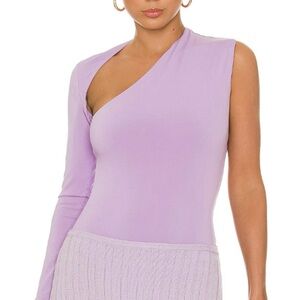 Lavender One-Shoulder Top